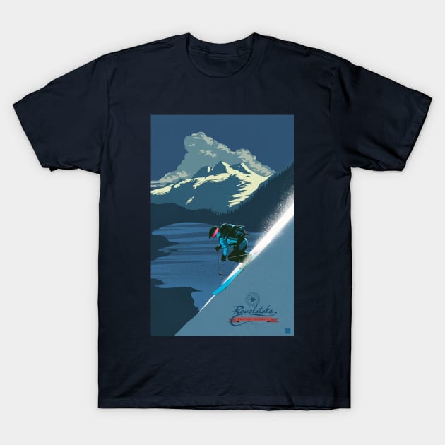 Retro ski print Revelstoke T-Shirt by SFDesignstudio